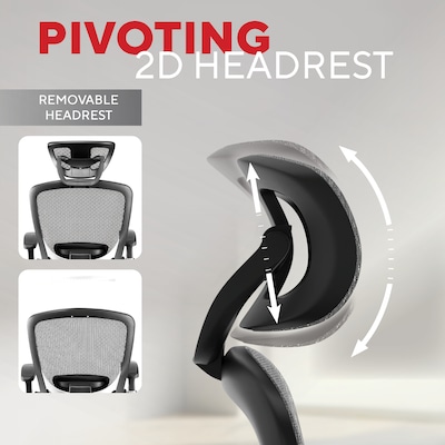 Staples Hyken Ergonomic Mesh Swivel Task Chair, Charcoal Gray (ST63139)