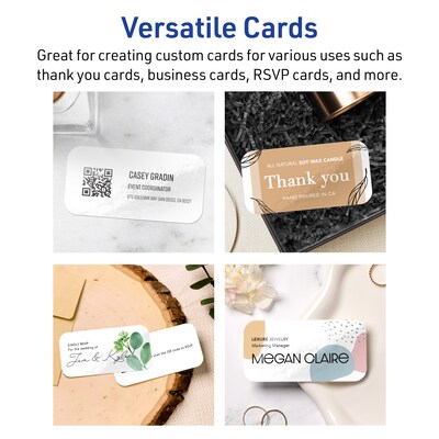 Avery Business Cards, 1-3/4" x 3-1/2" , Glossy White, 80/Pack (95286)