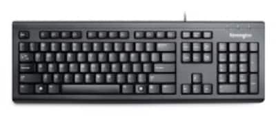 Kensington ValuKeyboard Wired Keyboard, USB-A, Black (K72391NA)