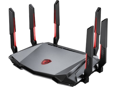 MSI RadiX AXE6600 AX6600 Tri Band MU-MIMO WiFi 6E Gaming Router, Black/Red (RADIXAXE6600)