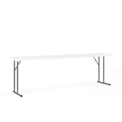 Flash Furniture Elon Folding Table, 96 x 18, Granite White (DADYCZ2442GW)