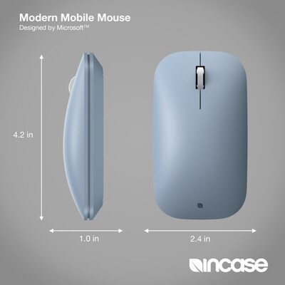 Incase Designed by Microsoft Modern Mobile Wireless Ambidextrous Mouse, Ice Blue (KTF-00104)