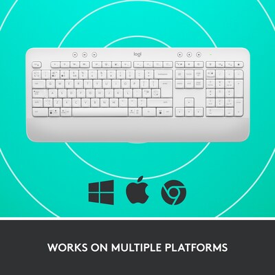 Logitech Signature K650 Wireless Keyboard with Wrist Rest, Off-White (920-010962)