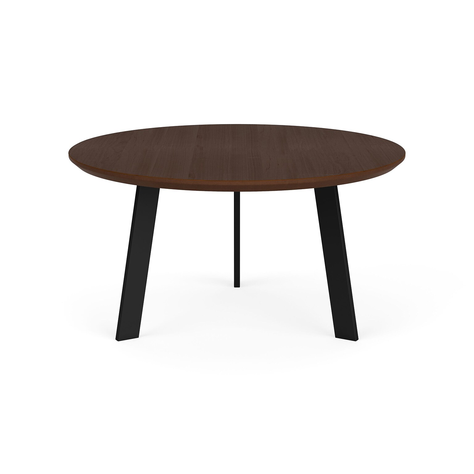 Lesro Waterfall 24Dia. Laminate Round Nesting End Table, Riftwood Walnut/Black (WF0524.SBK.TRW)