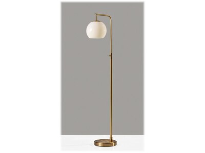 Simplee Adesso Globe 60 Antique Brass Floor Lamp with Globe Shade (AF47013-21)