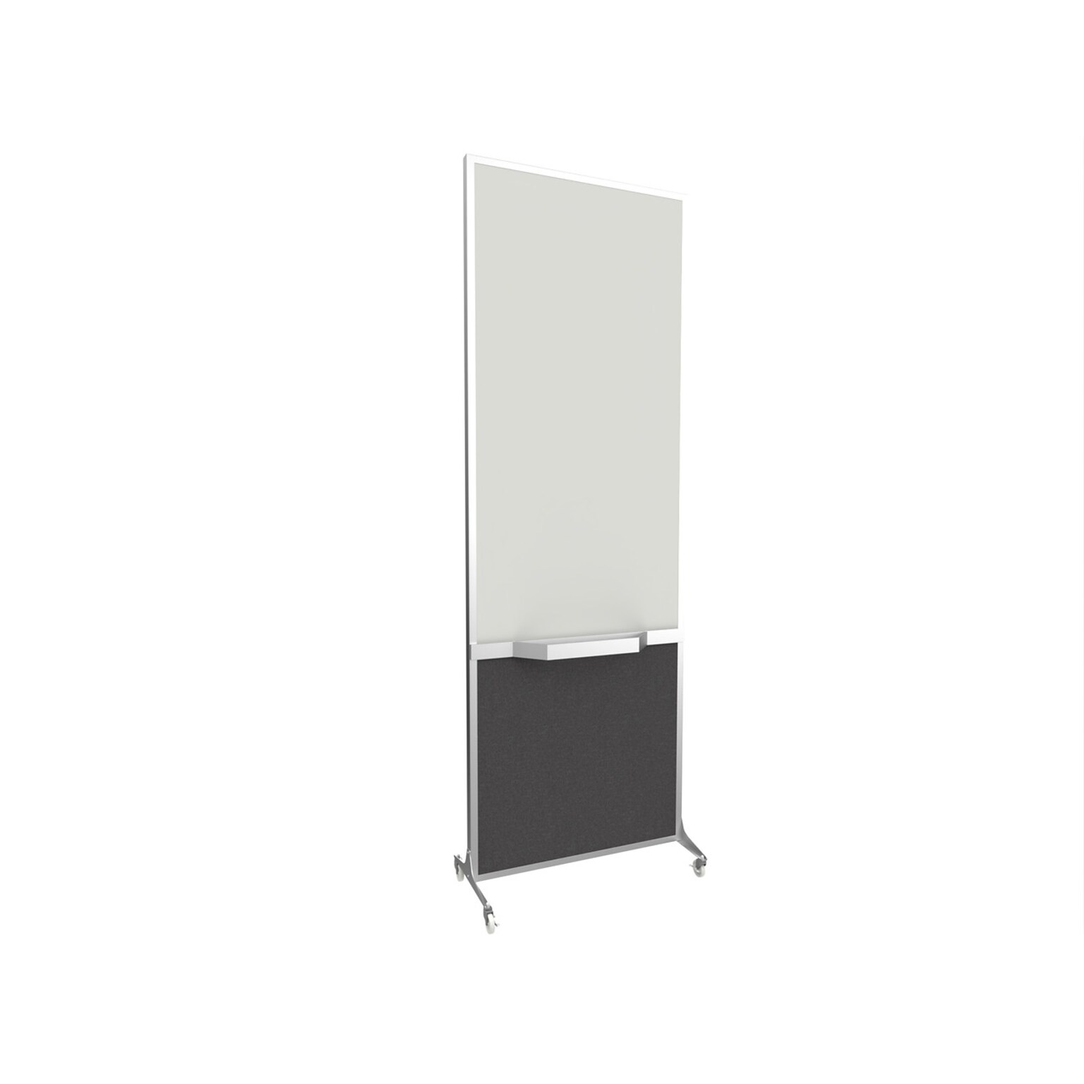 Versare ShieldWrite Level 3 Double Sided Magnetic Painted Steel Mobile Whiteboard Easel, 2 x 6, Charcoal Gray (1100005)