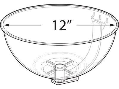 Azar 6 x 12 Pegboard Bowl Display, Clear/Silver, Each (729912)