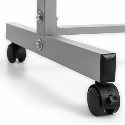 Luxor Double Sided Magnetic Porcelain Mobile Dry-Erase Whiteboard Easel, Aluminum Frame, 30"W x 40"H (DEMW001)