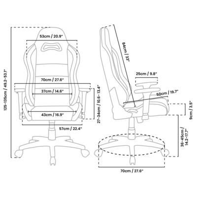 Arozzi Torretta Supersoft Microfiber Ergonomic Racing Gaming Chair, Pure Black (TORRETTA-SPSF-PBK)