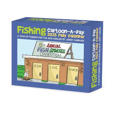 2025 Willow Creek Fishing Cartoon-A-Day 6 x 5.5 Day-to-Day Calendar, Multicolor (40836)