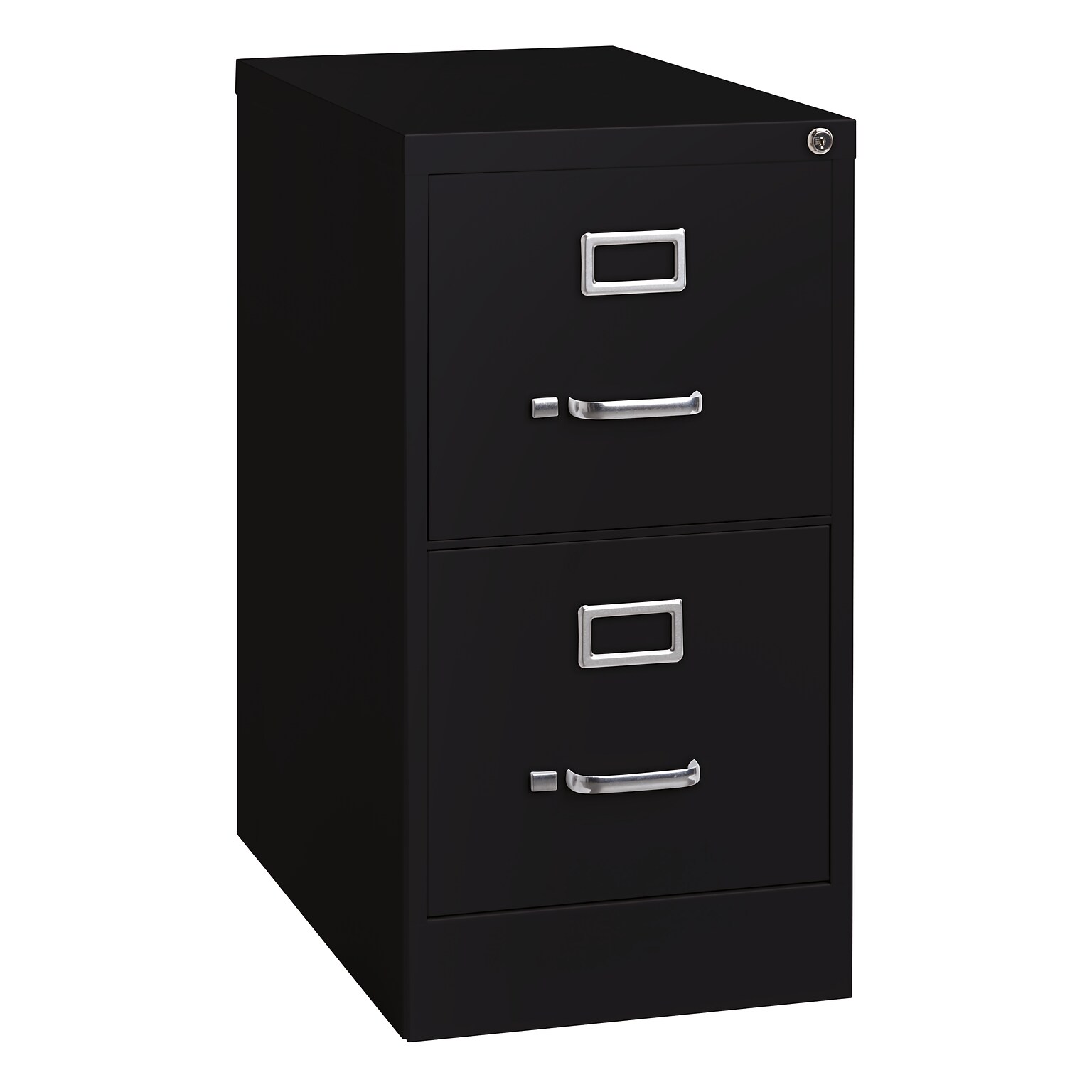 Hirsh Commercial 2-Drawer Vertical File Cabinet, Letter Size, Lockable, 28.375H x 15W x 22D, Black (17785)
