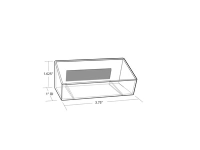 Azar Card Holder, 1.63 x 3.75, , Desktop/Wall, Clear Acrylic, 10/Pack (252018)
