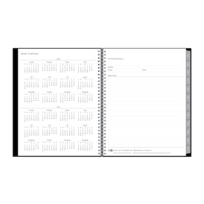 2026-2027 Blue Sky Enterprise 8.5" x 11" Academic Weekly & Monthly Planner, Plastic Cover, Black (130609-A27)