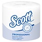 Scott Essential 1-Ply Standard Toilet Paper, White, 1210 Sheets/Roll, 80 Rolls/Carton (05102)