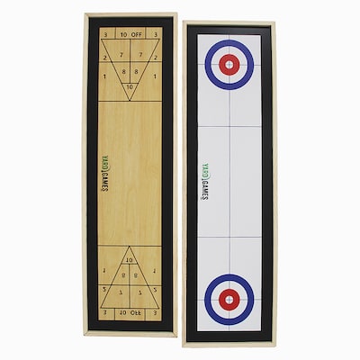 YardGames Curling and Shuffleboard Tabletop Game Set, Multicolored (CURLING-001)