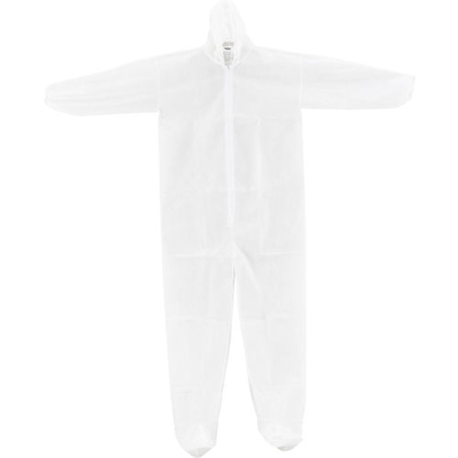 Global Industrial Disposable Polypropylene Coverall, Elastic Hood & Boots, WHT, 3XL, 25/Case (708187XXXL)
