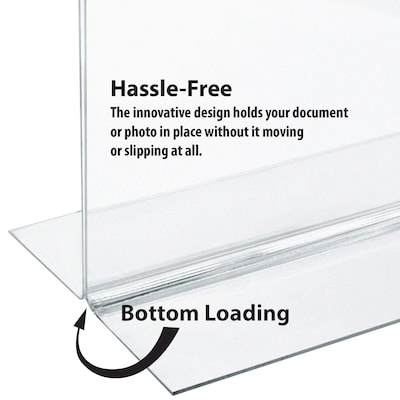 Azar Document Holder, Desktop/Countertop, Bottom Loading Plastic, 3/Pack (152430-3PK)