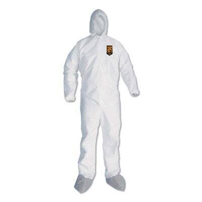 KleenGuard A45 Liquid/Particle Protection Surface Prep/Paint Coveralls, 3X-Large, White, 25/Carton (