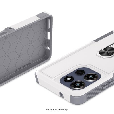 SaharaCase Raider Series GRIP Case for Motorola Moto G Power 5G, Shock Absorbing, Fossil White (CP00784)