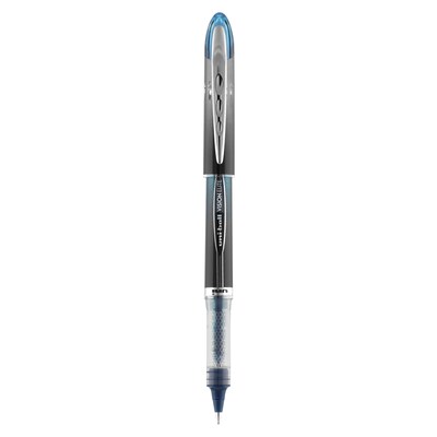 uni-ball VISION ELITE BLX Rollerball Pens, Micro Point, Blue/Black Ink, 12/Pack (69020)