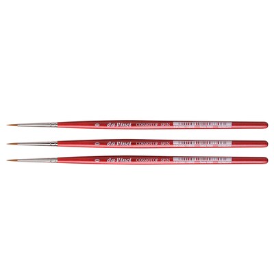 da Vinci COSMOTOP-SPIN Watercolor Synthetic Silkpainting Round Brush, 3 /Pack (DVXVA55800-3)