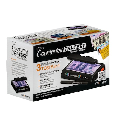 Dri Mark Tri-Test Counterfeit Detection Machine, Black (351TRI)
