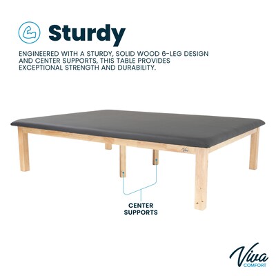 Viva Comfort Exam Table, 500 lbs. Capacity, Black (ADI996-05-BLK-MK)