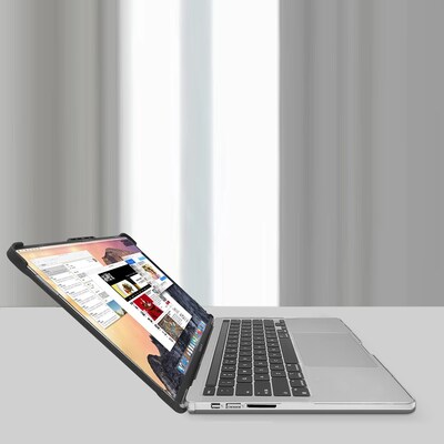 SaharaCase Venture Series Hard Shell Case for MacBook Air 13-Inch (M2 Chip), Shock-Absorbing, Clear/Black (LT00110)