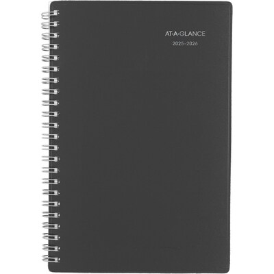 2025-2026 AT-A-GLANCE DayMinder 5" x 8" Academic Year Weekly & Monthly Planner, Plastic Cover, Charcoal (AYC200-45-26)