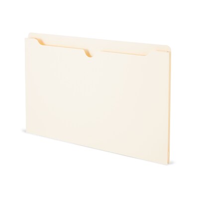 Staples Reinforced File Jacket, 2 Expansion, Legal Size, Manila, 50/Box (TR440374)
