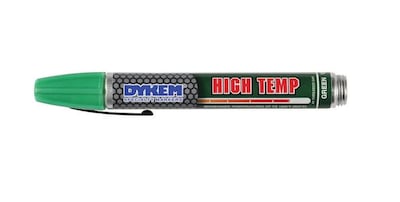 DYKEM High Temp 44 Valve Action Paint Marker, Medium Tip, Green (44266)