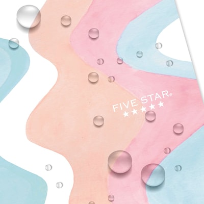Five Star Brushy Moves 1-Subject Notebooks, 8.5" x 11", Wide-Ruled, 80 Sheets, Assorted Colors, 2/Pack (930060)