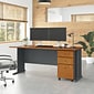 Bush Business Furniture Cubix 72W Desk with Mobile File Cabinet, Natural Cherry/Slate (SRA013NCSU)