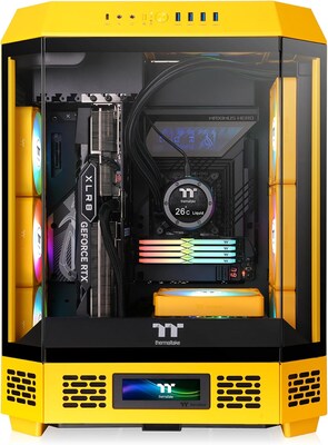 Thermaltake The Tower 600 Bumblebee ATX Mid-Tower Chassis Computer Case, Yellow (CA-1Z1-00M4WN-00)