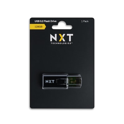 NXT Technologies 128GB USB 3.2 Type-A Flash Drive, Black (NX61119)