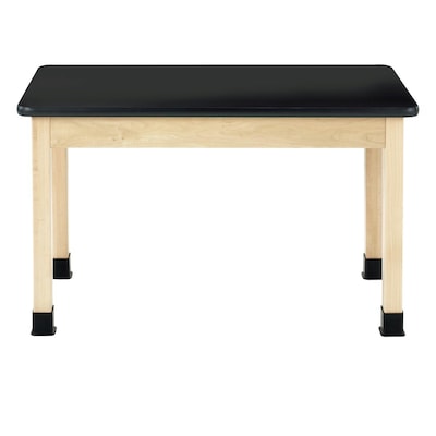 Diversified Woodcrafts School Classroom Rectangular Science Lab Table, 48" x 24", Light Hardwood (P710LBBM30N)
