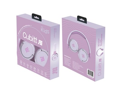 Cubitt Jr. Wireless Active Noise Canceling Over-Ear Headphones, Bluetooth, Lilac (CTANCJR-6)