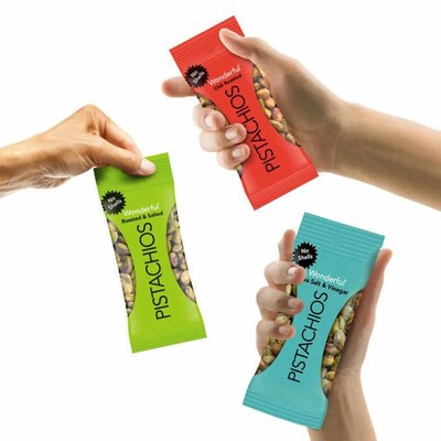 Wonderful Pistachios Variety Pack, No Shells, 0.75 oz., 24 Bags/Box (070146A29V)