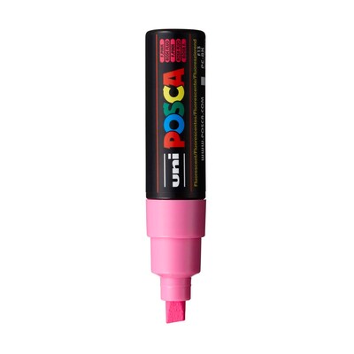 POSCA PC-8K Water Based Paint Marker, Broad Chisel Tip, Fluorescent Pink, 2/Pack (UBCPC8KFPINK-2)