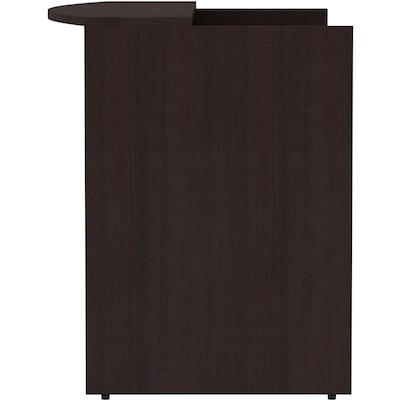 Lorell Essentials Series 72" W Front Reception Desk, Espresso (LLR18264)