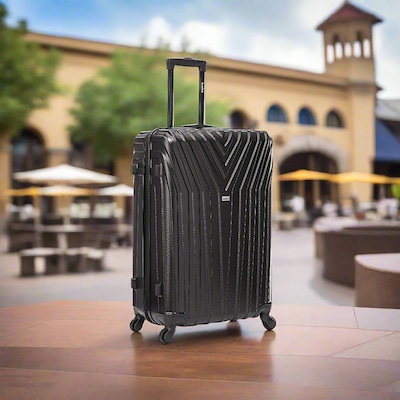 InUSA Vasty 30.31" Hardside Suitcase, 4-Wheeled Spinner, TSA Checkpoint Friendly, Black (IUVAS00L-BLK)