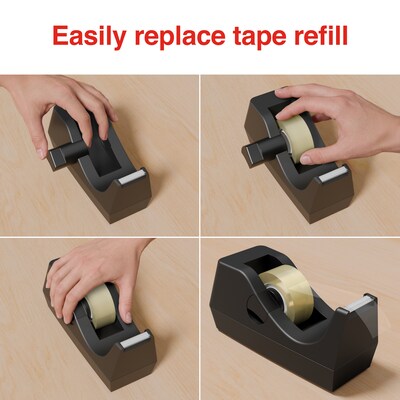 Staples Desktop Dispenser, 1"Core, Black (ST10566/10566)