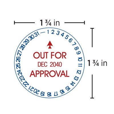 Custom Xstamper® N77 Pre-inked Round Xpedater, 1.75 Diameter