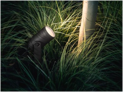Philips Hue Lily LED 3-Piece Outdoor Spotlights, Black  (1746730V7)