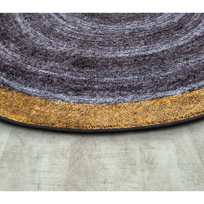 Joy Carpets Feeling Natural Nylon 54 Round Machine Tufted Rug, Slate (1972H-01)