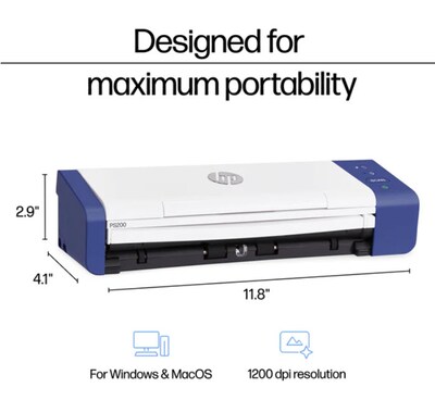 HP PS200 Portable Duplex Document Scanner