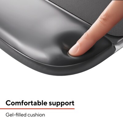Quill Brand® Mouse Pad with Gel Wrist Rest, Black Crystal