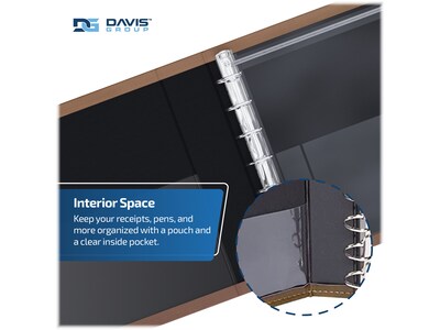 Davis Group 3-Up 1" 7-Ring Special Application Binder, D-Ring, Tan (3UPAM-09)