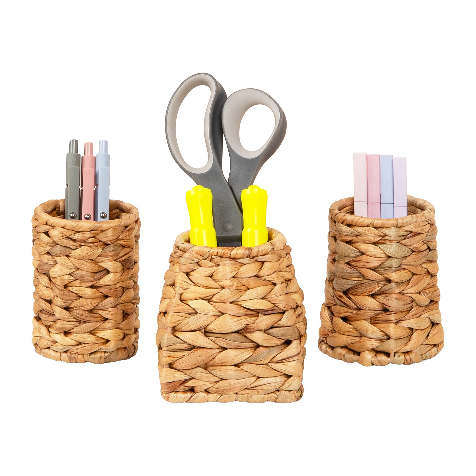 Mind Reader Pen Holder, Brown, 3/Set (PENRAT3-BRN)