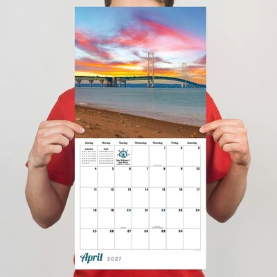 2027 TF Publishing Great Lakes 12" x 12" Monthly Wall Calendar, Multicolored (27-1037)